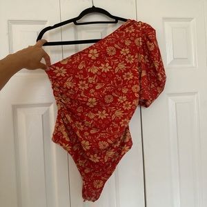 Free People One Shoulder Bodysuit